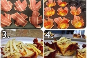 Bacon and egg breakfast cup