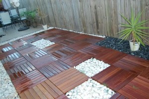 How To install wood deck tile