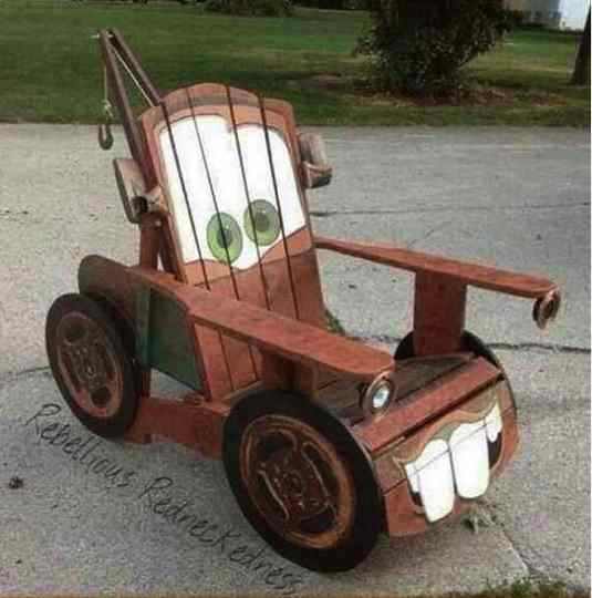 DIY "Tow Mater" Adirondack Chair - Do-It-Yourself Fun Ideas