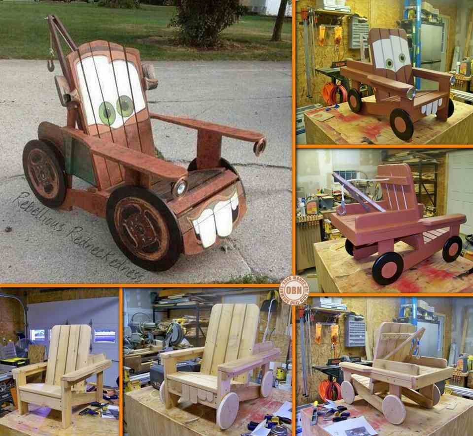 DIY "Tow Mater" Adirondack Chair - Do-It-Yourself Fun Ideas