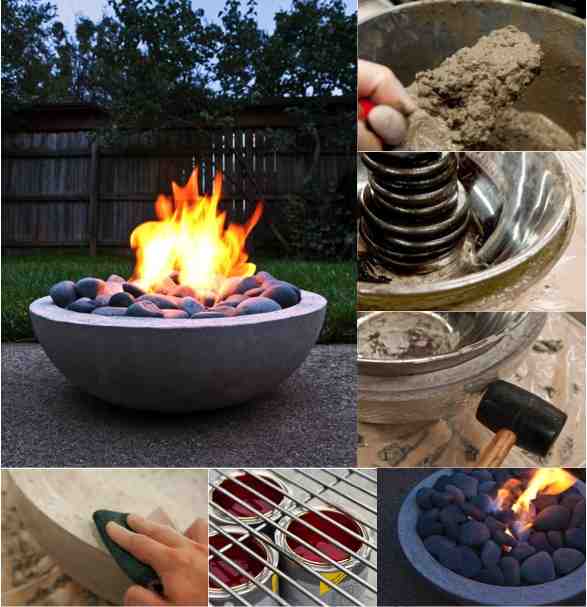 Diy Concrete Fire Pit Do It Yourself Fun Ideas