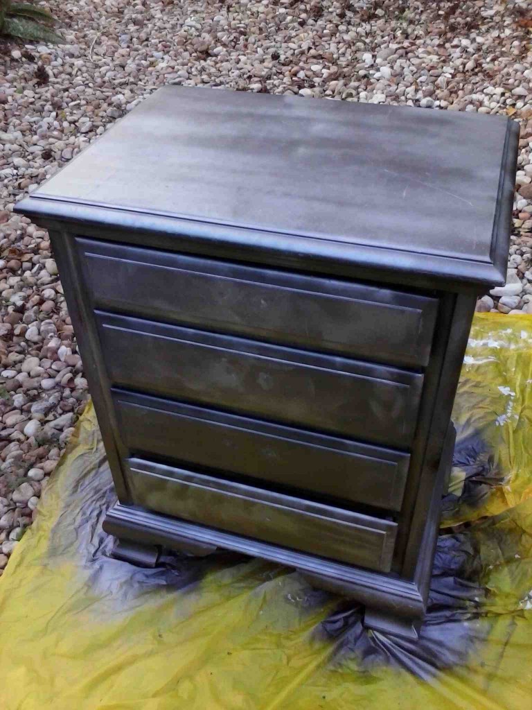 diy shabby chic furniture refurb krylon looking glass paint