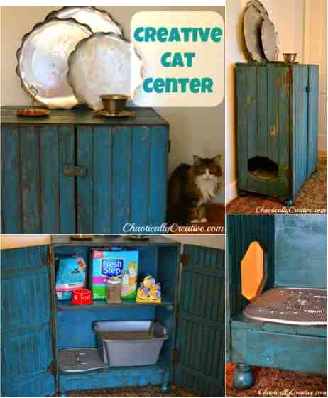 DIY Creative Cat Litter Hide Away Center Do It Yourself Fun Ideas