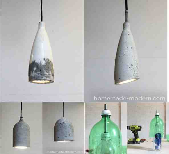 diy concrete light