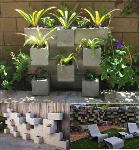 DIY Cinder Block Planters - Do-It-Yourself Fun Ideas