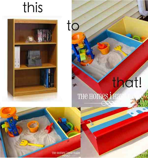 Diy Sand Box From An Old Book Case Do It Yourself Fun Ideas