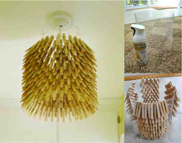 how to make a clothespin chandelier 2