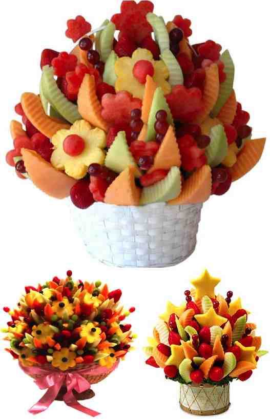 how to make fruit flower basket