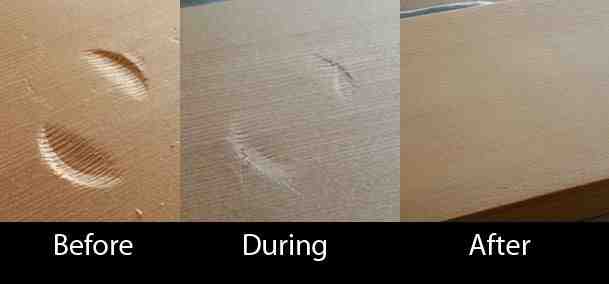 How to remove a dent from wood