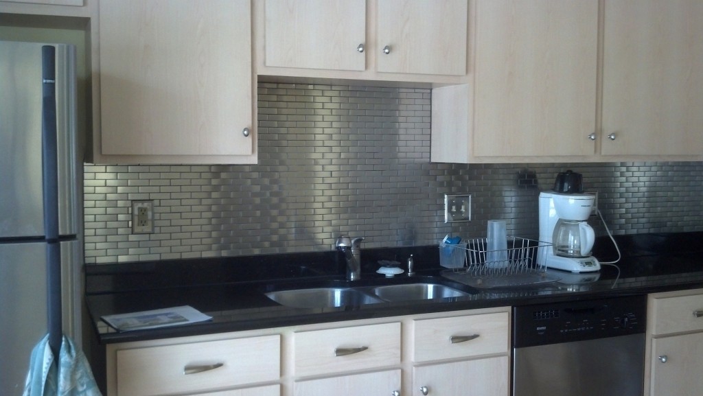 Stainless-Steel-Subway-Tile-Kitchen-Backsplash