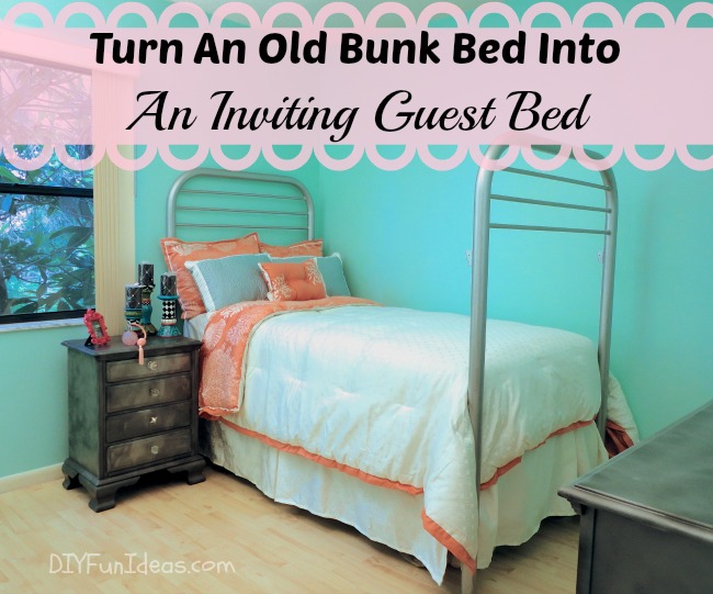 Old Bunk Bed Into An Inviting Guest, Bunk Bed Makeover