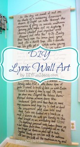 DIY Lyric wall art