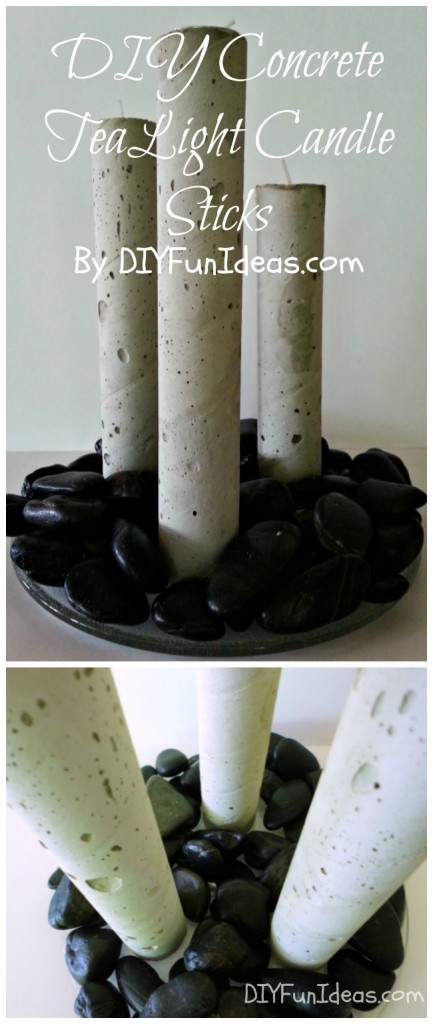 DIY Concrete TeaLight Candle Sticks