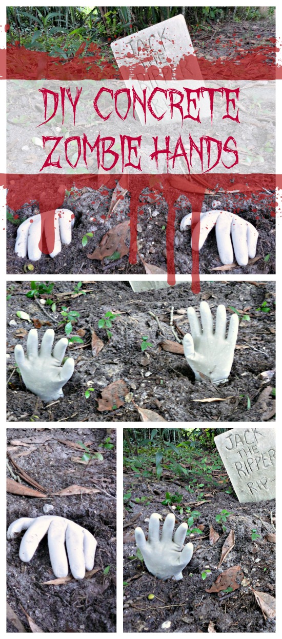 HALLOWEEN CRAFT: HOW TO MAKE CONCRETE ZOMBIE HANDS - Do-It-Yourself Fun