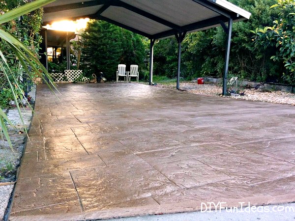 Gorgeous Diy Stamped Concrete Tile Driveway For Less Much Less