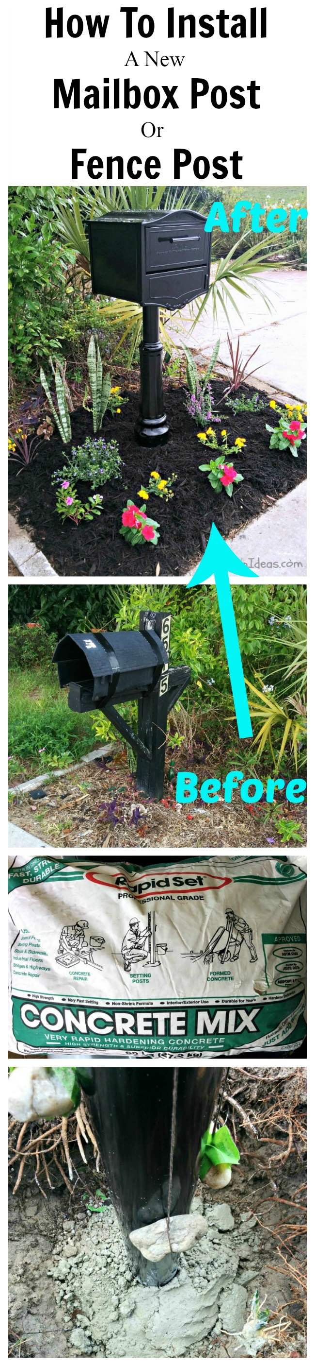 HOW TO INSTALL A MAILBOX POST OR FENCE POST