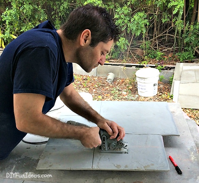 DIY CONCRETE TILED DRIVEWAY TUTORIAL: GET A STAMPED CONCRETE LOOK FOR WAY LESS $$