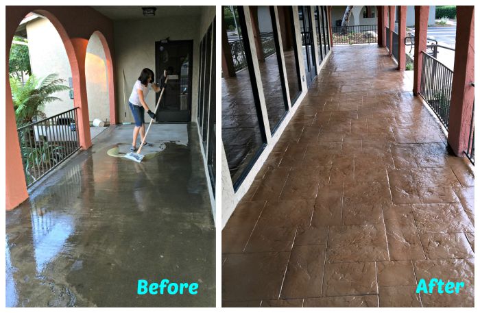 DIY CONCRETE TILE TUTORIAL: GET THE LOOK OF STAMPED CONCRETE FOR WAY LESS $$