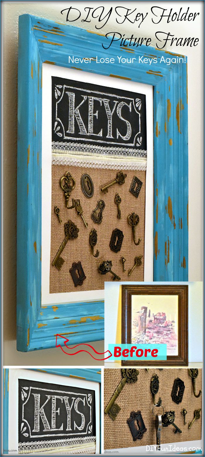DIY Key Holder Picture Frame 2b DoItYourself Fun Ideas