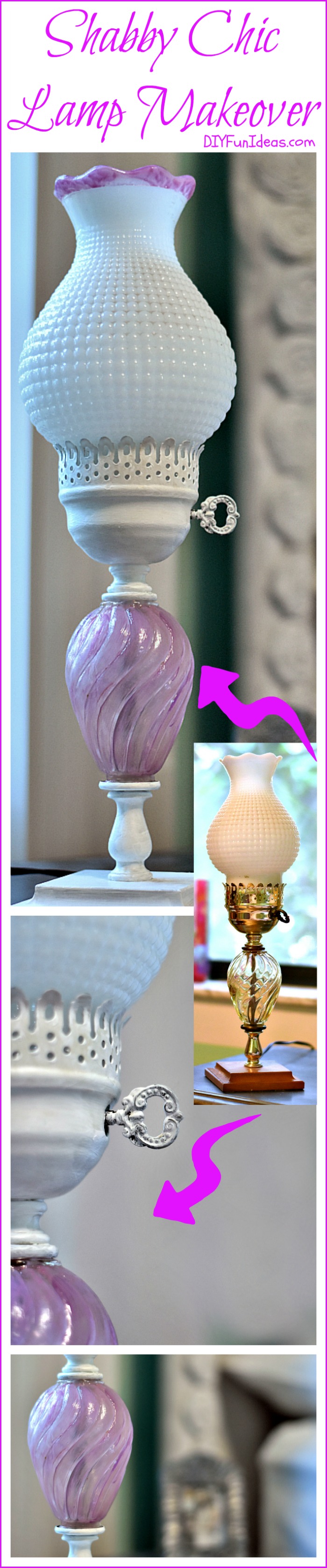 DIY SUPER CUTE SHABBY CHIC LAMP MAKEOVER
