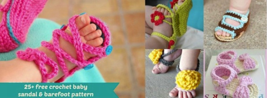 crochet baby sandals