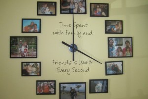 time spent with family clock