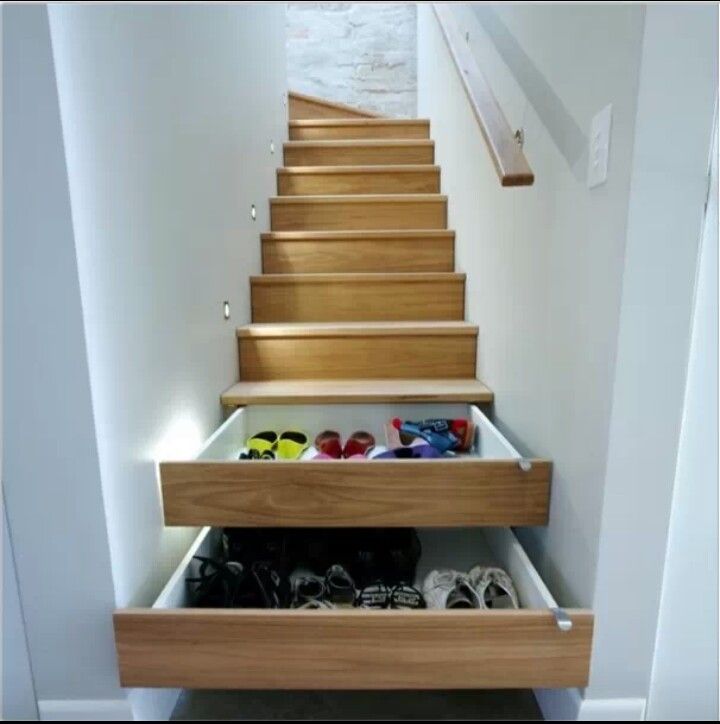 DIY Pull Out Storage Drawers Under Stairs - Extra Storage For Small Spaces.  