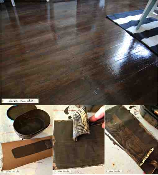 Brown Paper Faux Wood Floors For Less, Diy Paper Bag Countertops