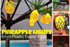 diy plastic egg pineapple string lights