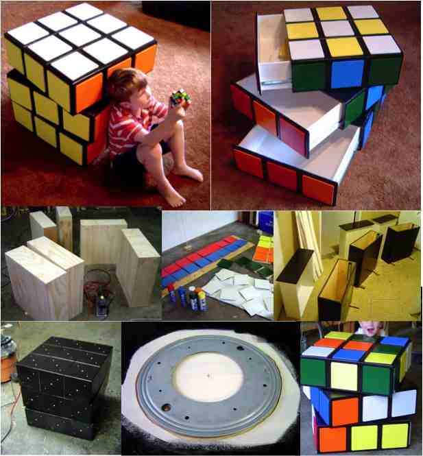 diy rubics cube dresser