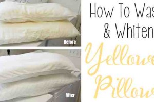 how to wash & whiten yellowed pillows