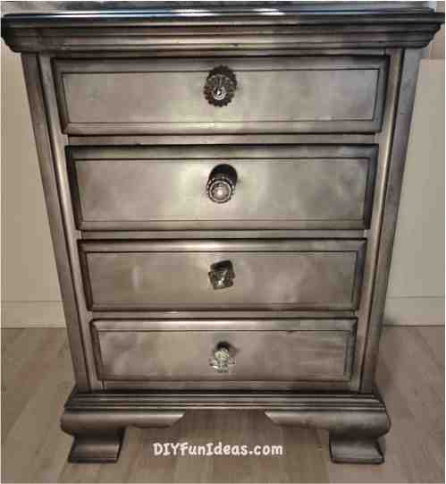 diy shabby chic night stand furniture makeover krylon Looking Glass