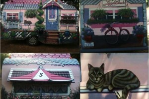 painted camper trailer mural