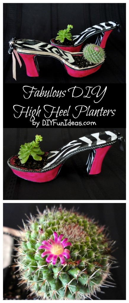 diy high heel planters