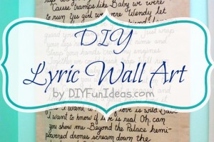 DIY Lyric wall art