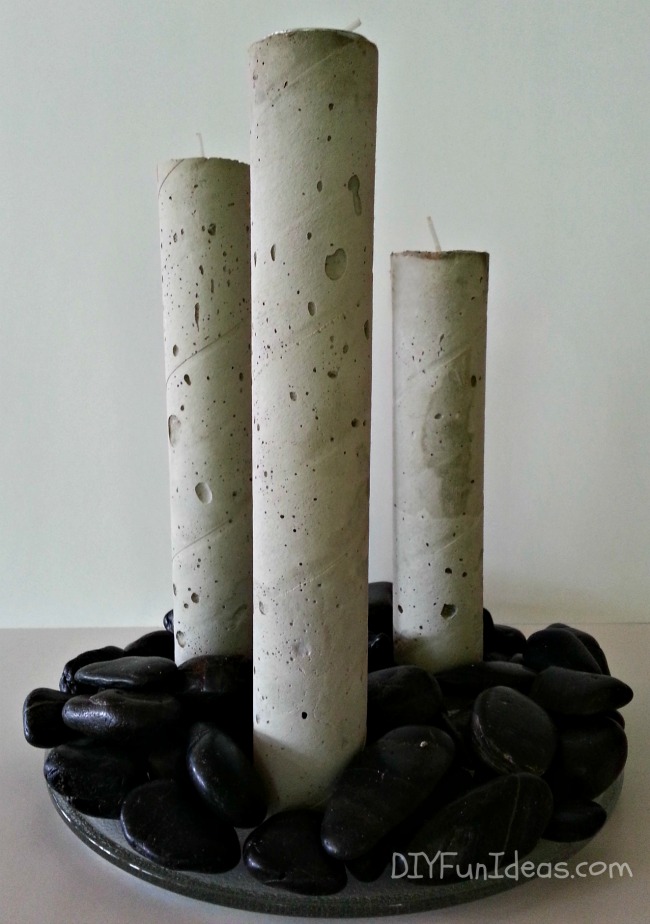 DIY Concrete TeaLight Candle Sticks
