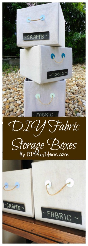 How To Make DIY Fabric covered storage boxes