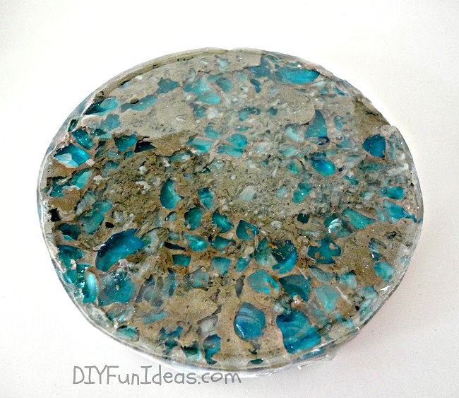 How to Make Crushed Glass Concrete & Resin Coasters