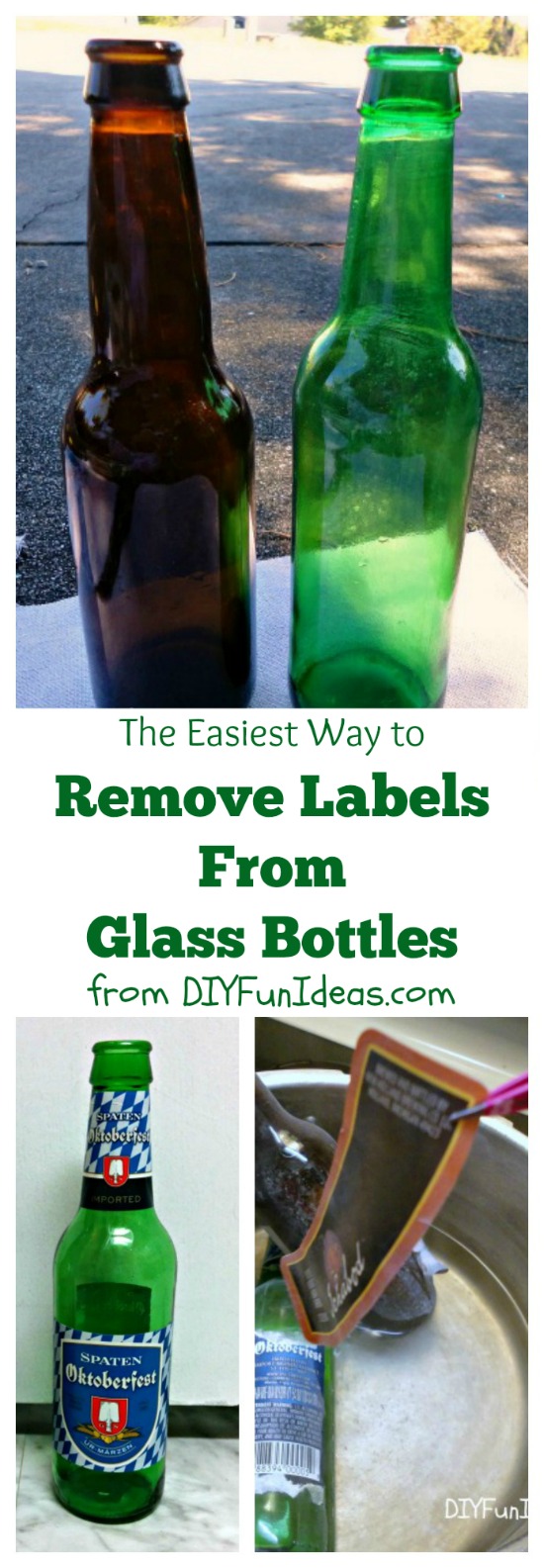 THE EASIEST WAY TO REMOVE LABELS FROM GLASS BOTTLES