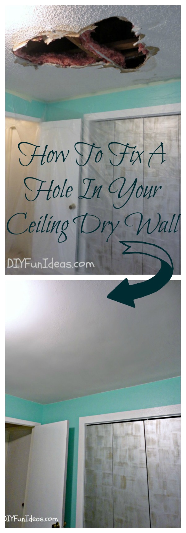 HOW TO REPAIR A HOLE IN YOUR CEILING DRYWALL
