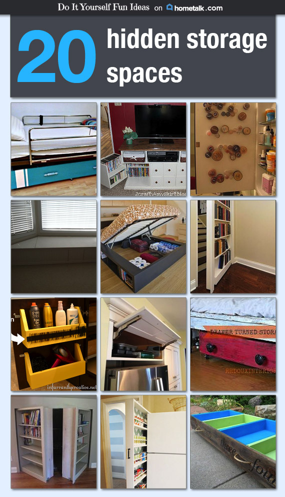 20 AWESOME HIDDEN STORAGE SPACES