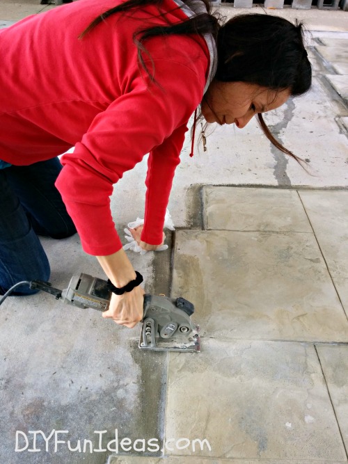 Diy Stamped Concrete Tile Driveway, How To Build A Stamped Concrete Patio Step By