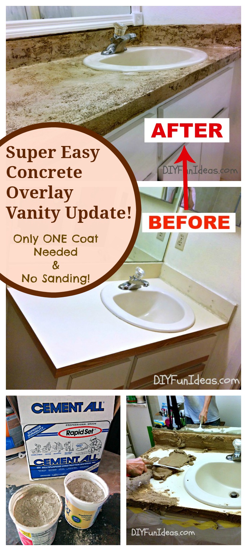 UPDATE YOUR VANITY WITH A SUPER EASY DIY CONCRETE OVERLAY