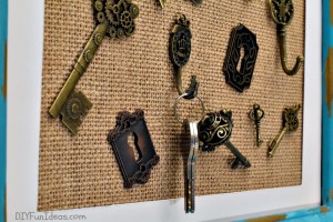 How To Make A DIY Hanging Key Holder Frame So You Never Lose Your Keys Again