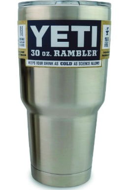 Yeti Rambler Tumbler - Keeps Hot Drinks Hot & Cold Drinks Cold