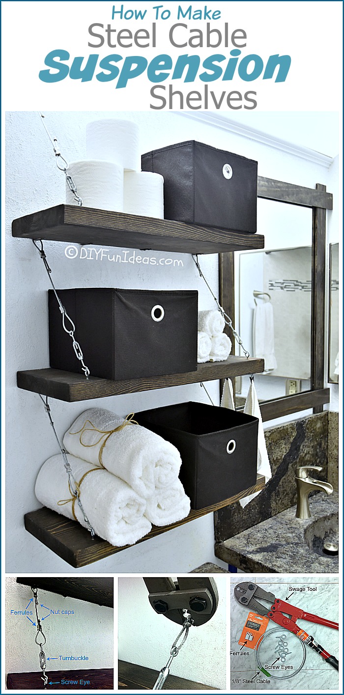 Diy Steel Cable Suspension Shelves, Cable Suspended Shelving Systems