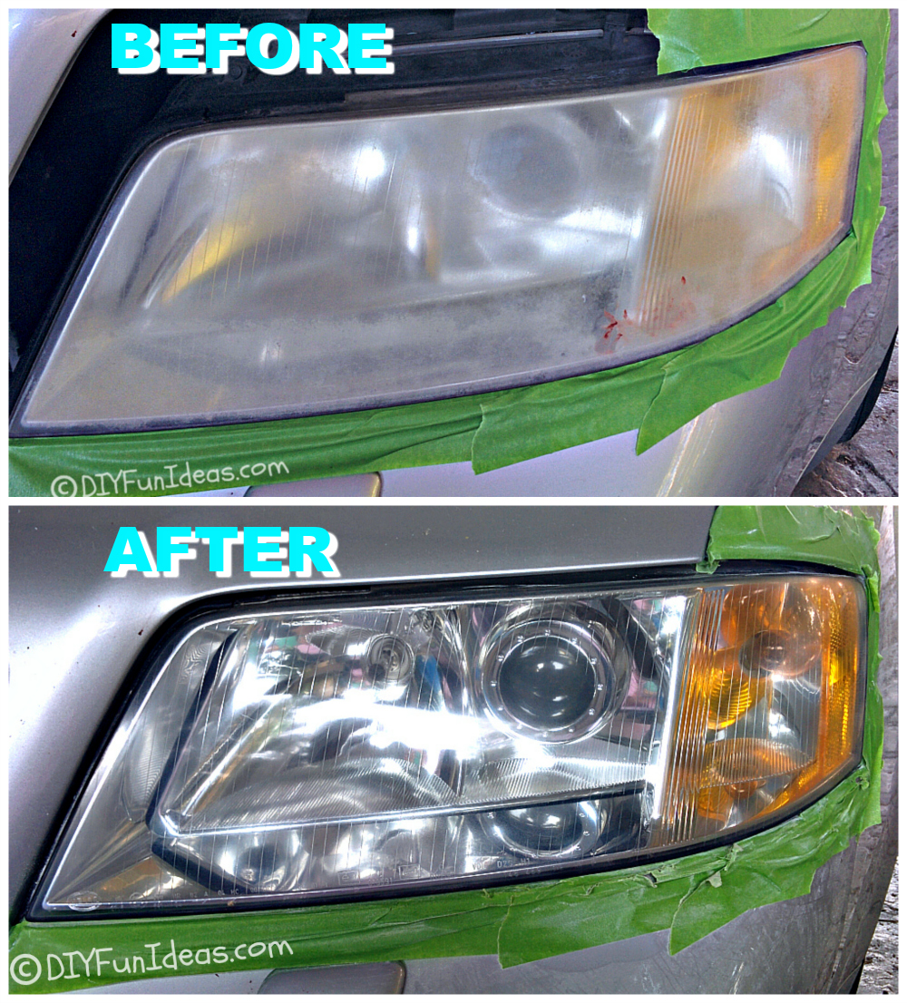 FROM CLOUDY HEADLIGHTS TO SPARKLY NEW FOR UNDER $15!!!